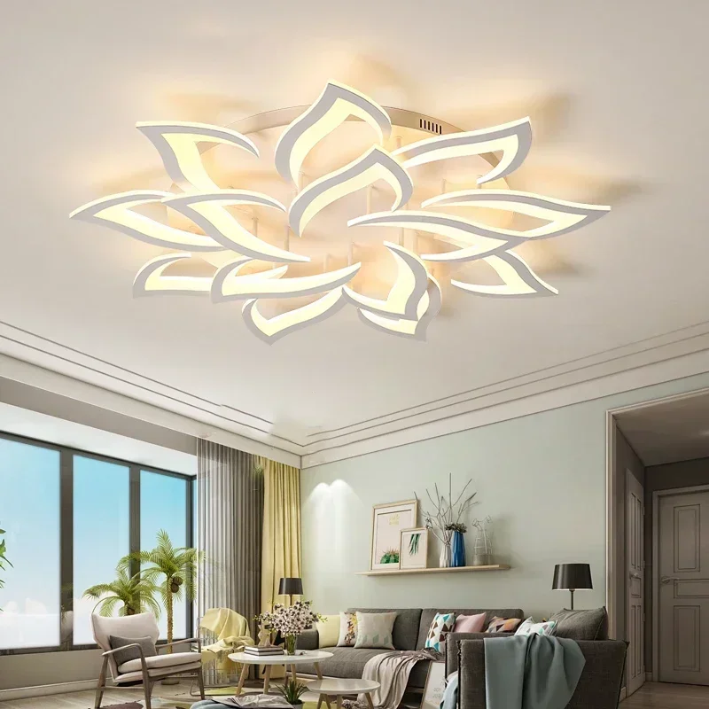 Interior Design High End - 디자이너 LED 꽃잎 샹들리에, 거실 침실