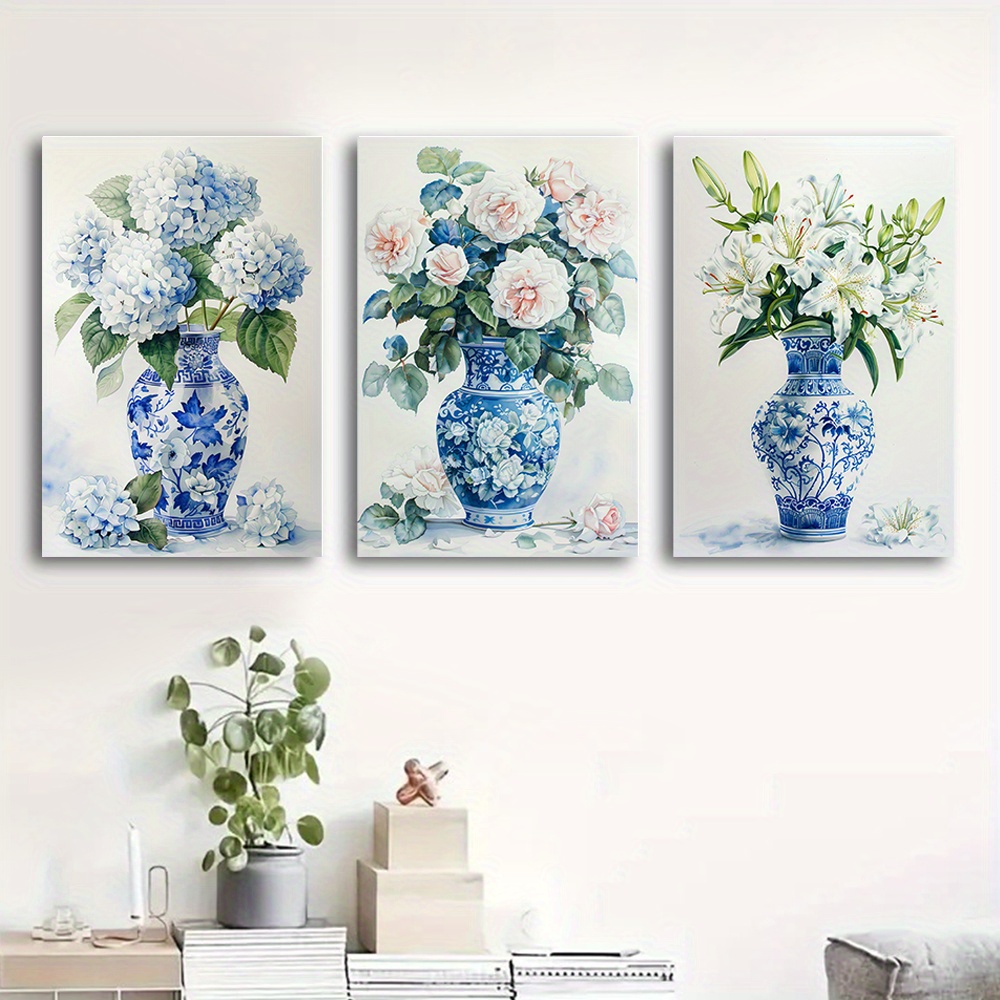 Abstract Canvas Set - (액자 없음) 3개의 액자 없는 장식용