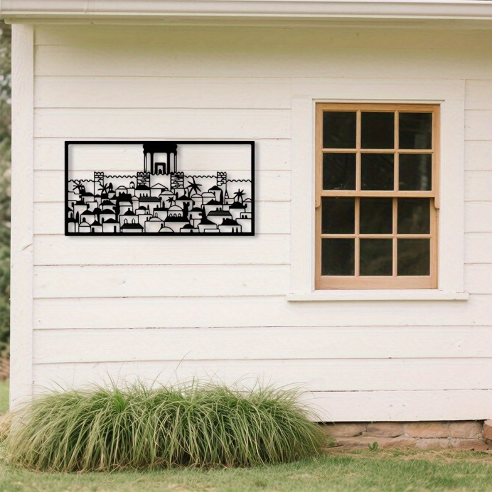 Wall Art - CIFBUY 금속 벽 예술 예루살렘 벽화