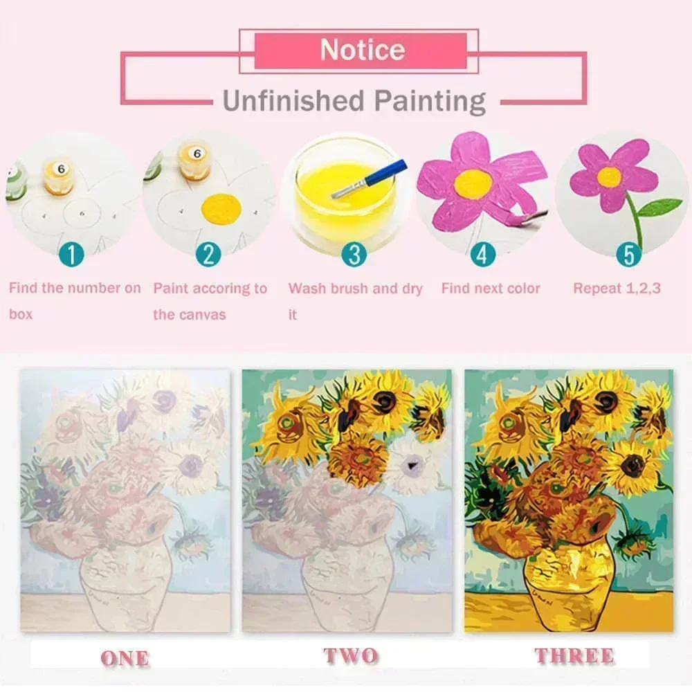 숫자별 채색으로 그리는 유화 세트 1개: 흰 고양이를  - Abstract Canvas Set 리뷰 및 가격