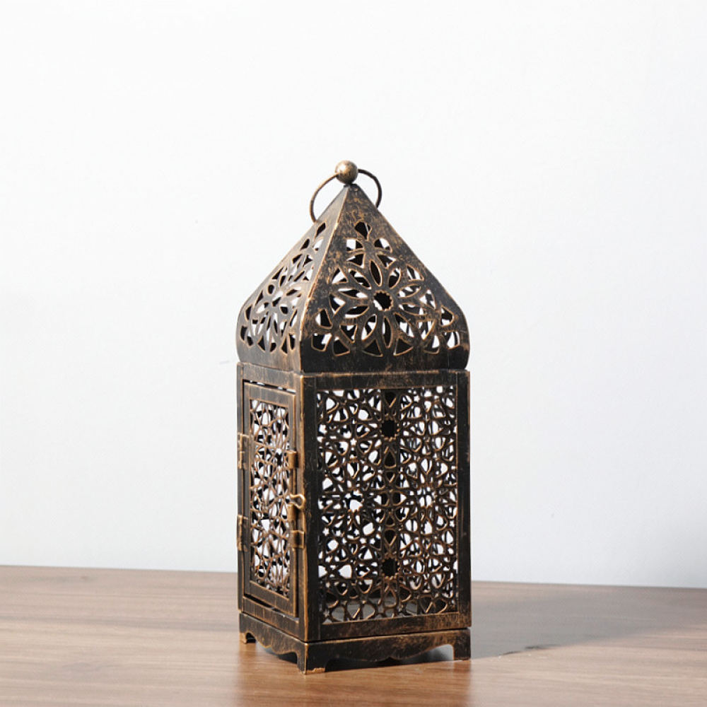 앤티크 스타일의 모로코풍 철제 캔들 랜턴, 속이 비어  - Candle Holder Decor 리뷰 및 가격