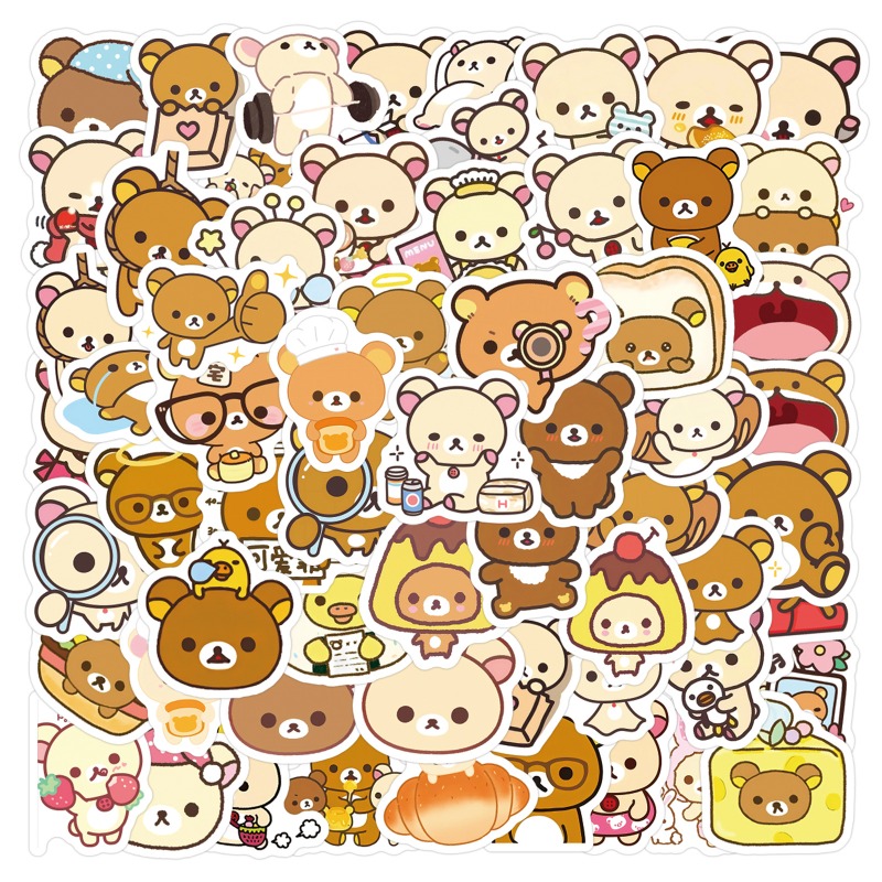 반다이 리락쿠마 키로이토리 코릴락쿠마 105개 스티커  - Wall Sticker 리뷰 및 가격