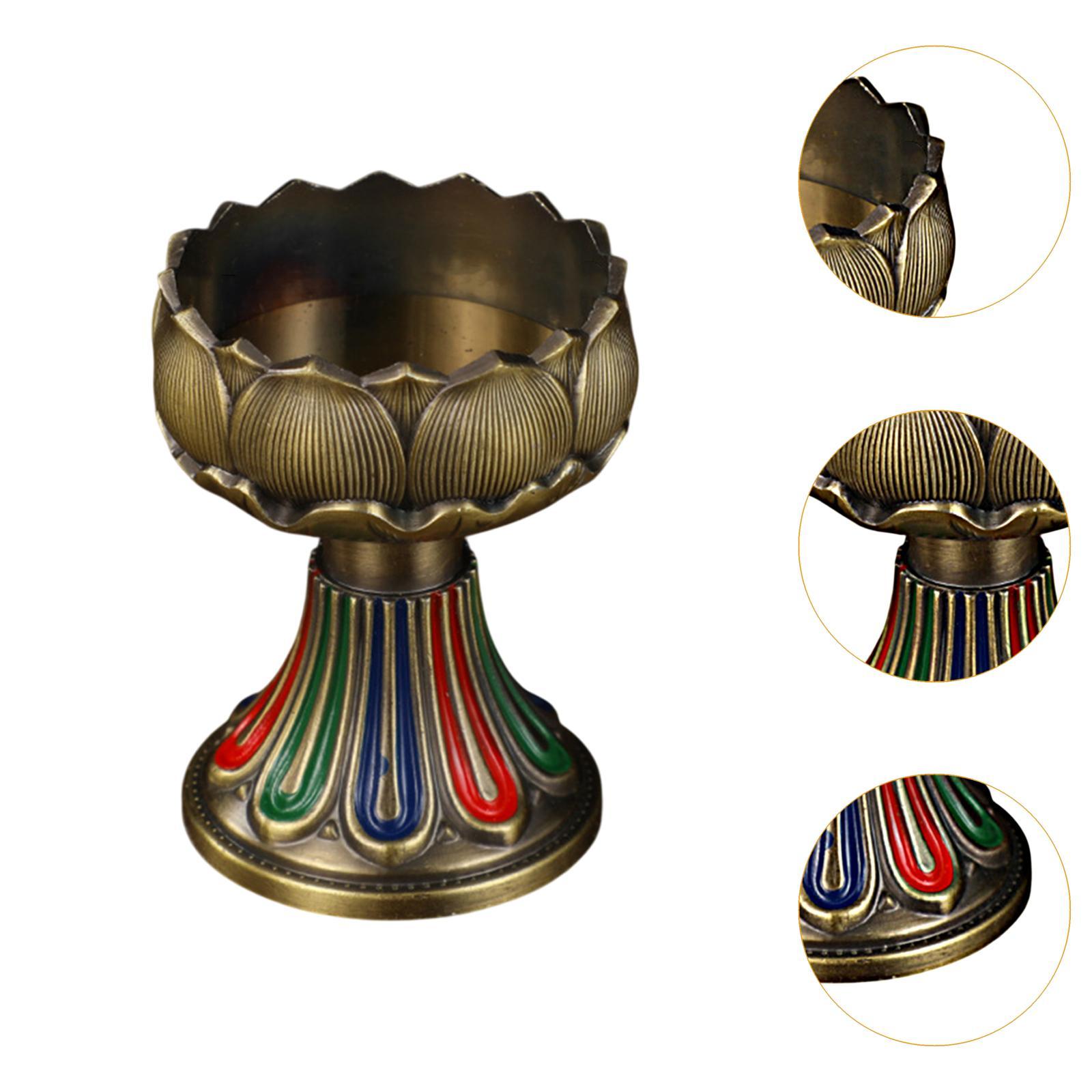 합금 재질의 버터 램프 받침대, 티베트식 오일 램프,  - Candle Holder Decor 리뷰 및 가격