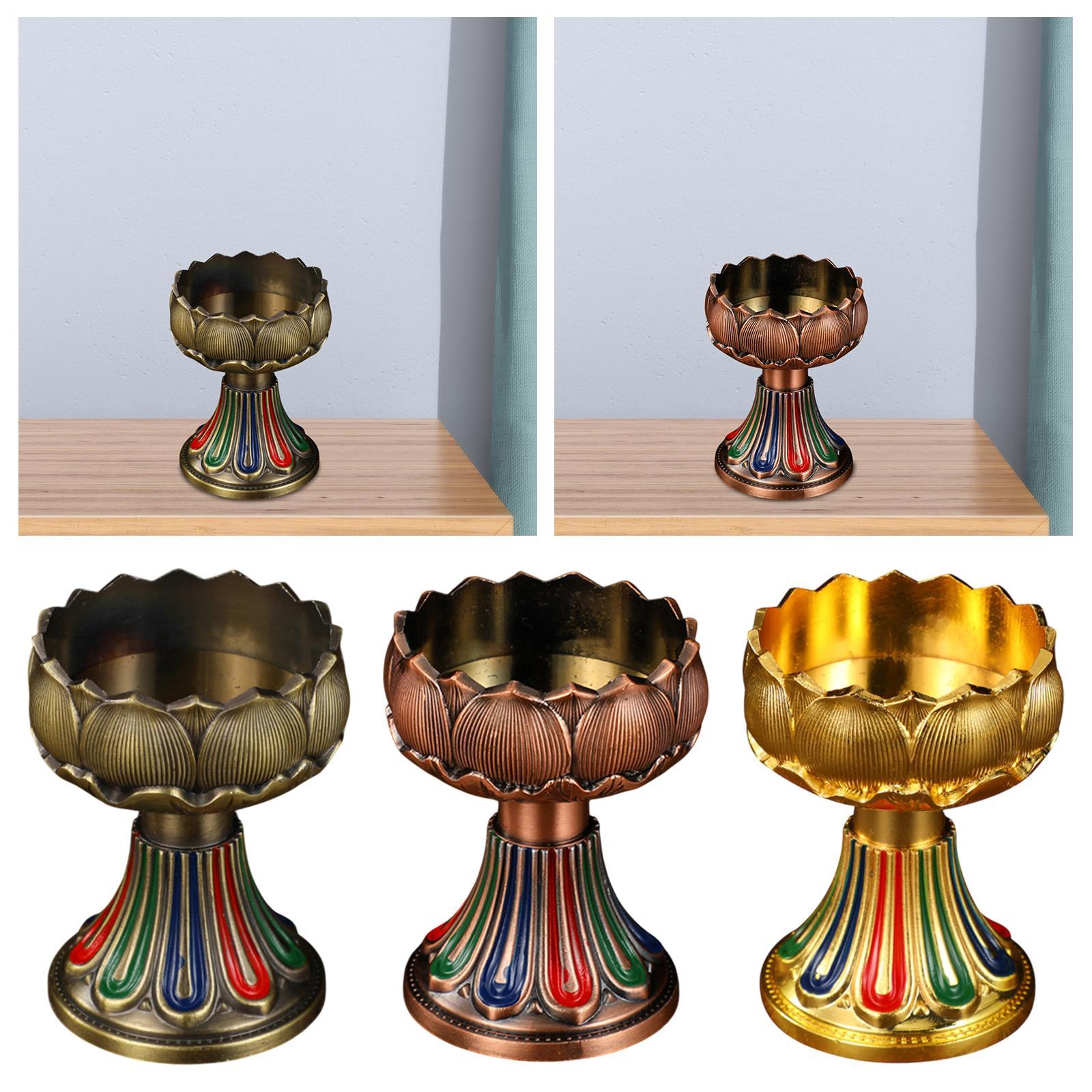 합금 재질의 버터 램프 받침대, 티베트식 오일 램프,  - Candle Holder Decor 리뷰 및 가격