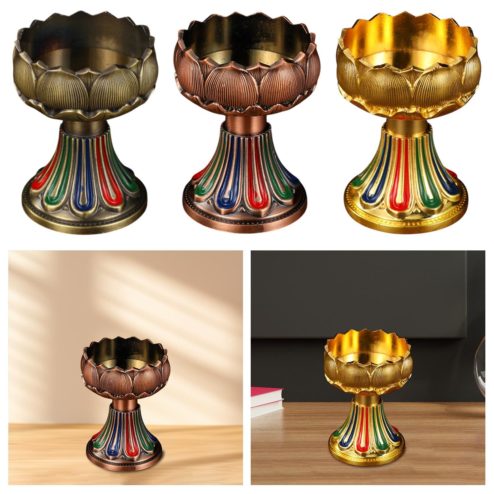 합금 재질의 버터 램프 받침대, 티베트식 오일 램프,  - Candle Holder Decor 리뷰 및 가격