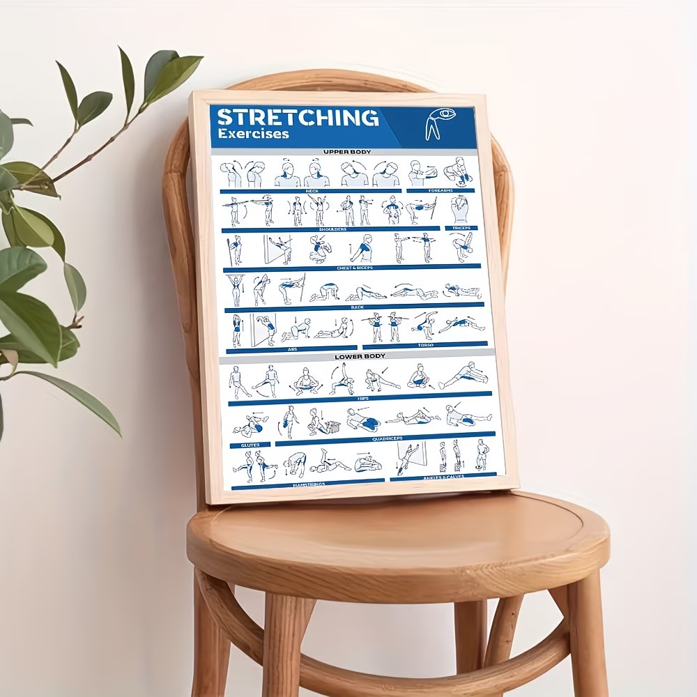 현대적인 라벨이 붙은 전신 스트레칭 운동을 하는 사람을 - Interior Design Living Room 리뷰 및 가격