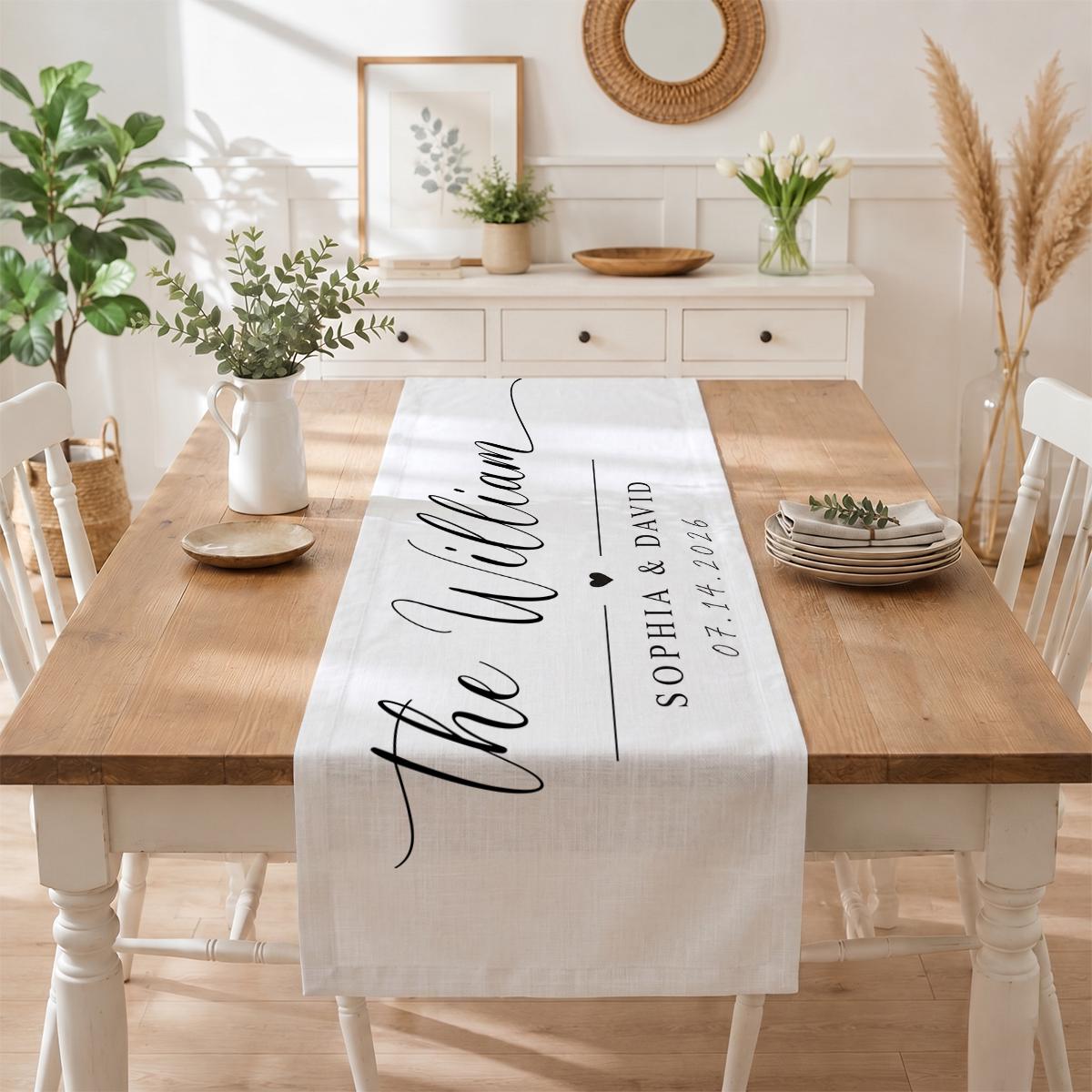 맞춤형 웨딩 테이블 러너, 미니멀한 스타일의 신부 테이 - Table Runner 리뷰 및 가격