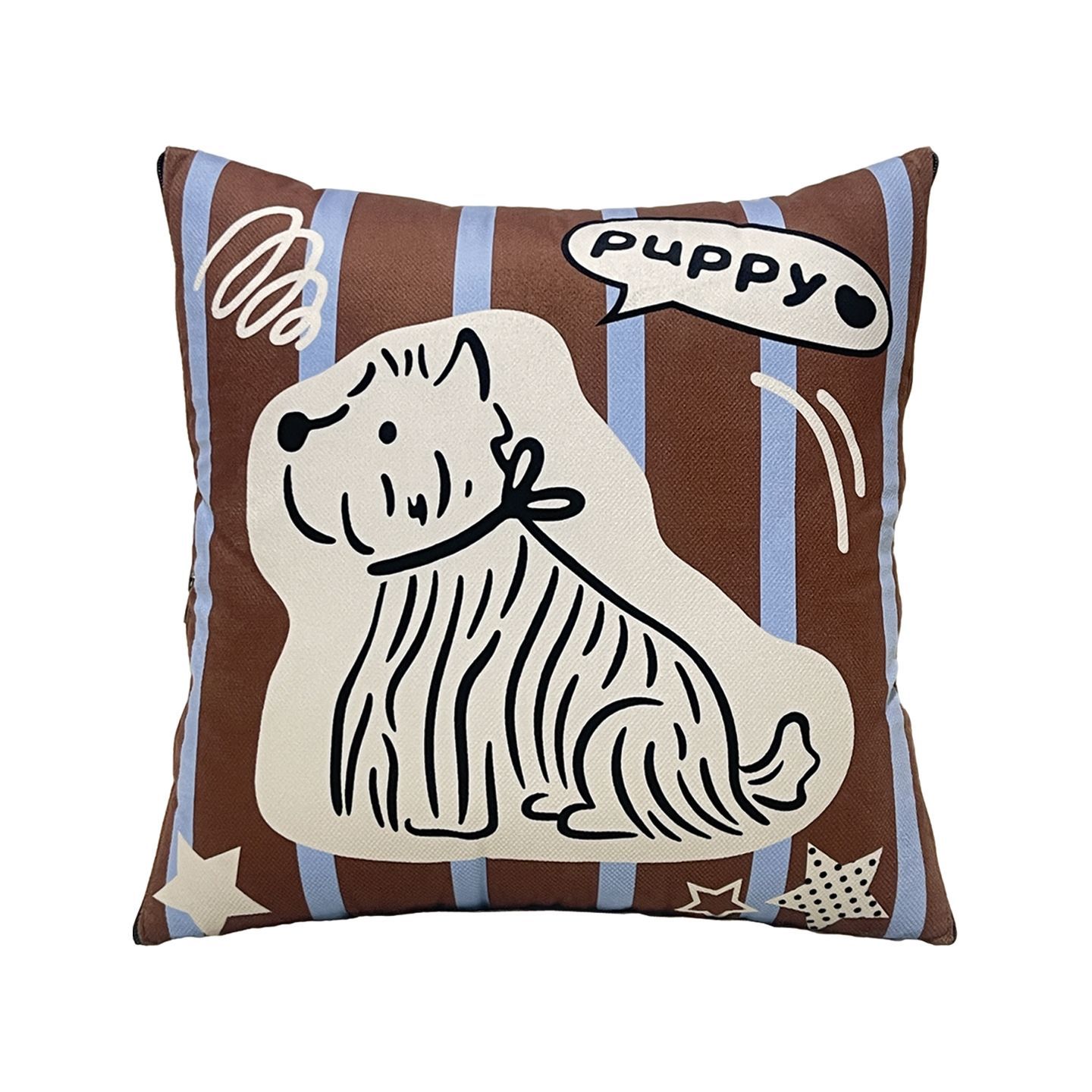 귀여운 강아지 무늬가 들어간 줄무늬 베개 담요, 가정용 - Throw Pillow 리뷰 및 가격