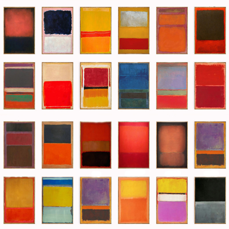 벽 장식, 마크 로스코 포스터 세트, 로스코 프린트,  - Abstract Canvas Set 리뷰 및 가격